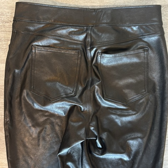 Spanx Faux Leather Like Ankle Skinny Pants Women’s M Black Brown - Picture 7 of 9